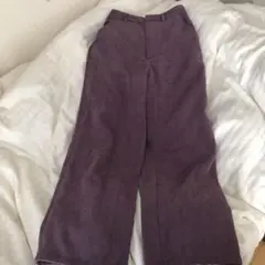【春向け】GU紫コーデュロイパンツ