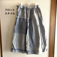 nop de nod リネンフレアスカート 透け感なし 片側にポケットありのサムネイル