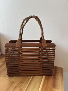 気まぐれ値下げ　竹製　かごバッグ