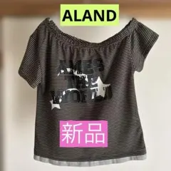 ボーダー柄 オフショルダー TシャツALANDのサムネイル