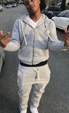 ポロ ラルフローレン　ジップアップ パーカー　ヘビーウェイト M drip