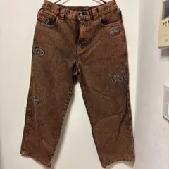 9090 デニムパンツ ブラック ケミカルウォッシュ - メルカリ
