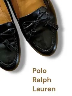 Polo Ralph Laurenのブラックレザータッセルローファーのサムネイル