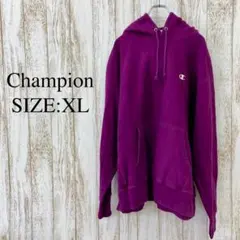 Champion　パーカー　フーディー　REVERSE WEAVE　紫色　XL