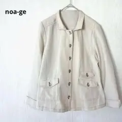 noa-ge ノアジェ ジャケット シャツ L ライトベージュ アイボリー