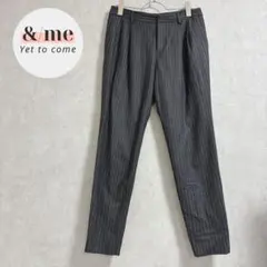 DES PRES デプレ　テーパードパンツ　総柄　ストライプ　ダブルタック