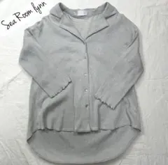 Sea Room Lynn グレー リブ編み 長袖トップス