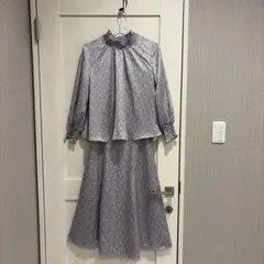 Snidel 花柄　薄手セットアップ　トップススカート