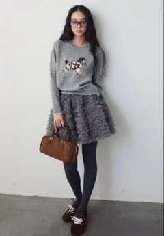 frene フラーネ　チュールスカート　グレー　バレエコア　ミニスカート　同型