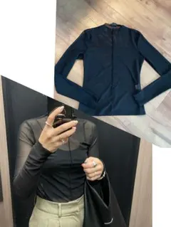 ZARA ザラ　シアートップス　チュールトップス
