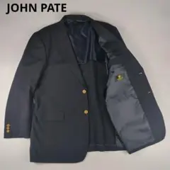 JOHN PATE テーラードジャケット 金ボタン 黒 大きいサイズBB8 良品