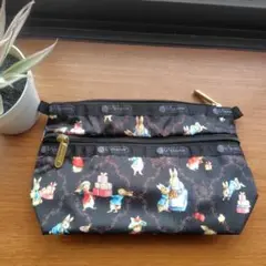 レスポ×ピーターラビットコラボ　ポーチ　120周記念　ハッピーバースデーピーター