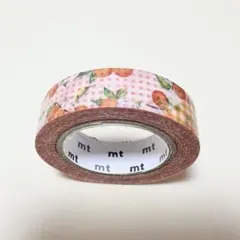 mt廃盤マスキングテープ Flower orange 限定サイズ約12mm 中古