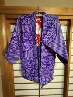 羽織大放出！！アンティーク紫の花柄絞り羽織