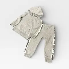 裏起毛サイドロゴラインパーカー＆パンツセット