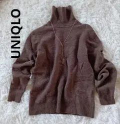 UNIQLO メリノ リブ タートルネック セーター ウールマーク Ｌ