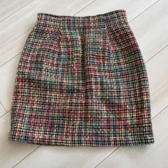 dazzlin マルチカラー チェック タイトスカート