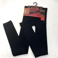U383 裏起毛 ストレッチレギンス 160デニール M-L ブラック