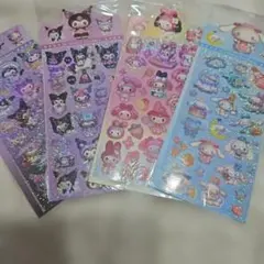 シール　ステッカー　４シート　クロミ　マイメロ　シナモロール