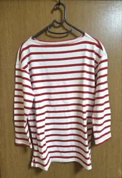 美品 GAP ギャップ 七分丈 ボーダーカットソー ボートネック XSサイズ