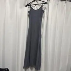 グレー キャミソール ロングワンピース 足空き　Mサイズ