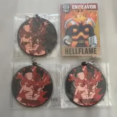 ヒロアカ　エンデヴァー　ラバーチャーム　アクリルスタンド　4点