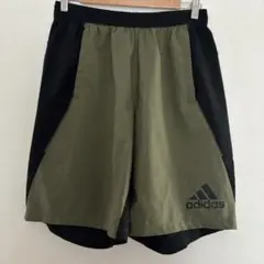 adidas オリーブ・ブラック ショートパンツ