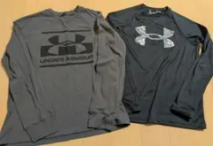 『美品』UNDER ARMOUR 黒 長袖 TシャツYMD& YLG　2枚セット