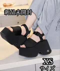 厚底スエードキルティングサンダル XS ブラック - メルカリ