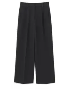 PLST ワイド ストレート パンツ（ウォームリザーブ） L 黒 美品