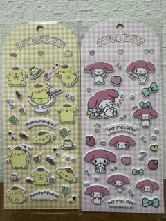 ぷっくりシール/マイメロ ポムポムプリン/2点セット