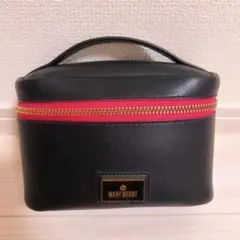 MARY QUANT バニティポーチ ブラック×ピンク