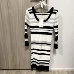 リエンダ　ボーダー ニットワンピース
