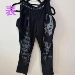 Rich or Die ブラックパンツ スカルデザイン