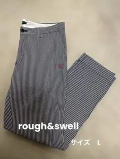 ラフアンドスウェル　rough&swellストライプ柄パンツ　L
