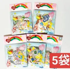 3(Care Bears ケアベア フレークシール ステッカー 100枚入　5袋