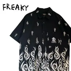 FREAKY フリーキー 半袖シャツ 総柄 柄シャツ HIPHOP 古着