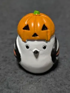ハロウィン シマエナガ 置物 ミニチュア パンプキン