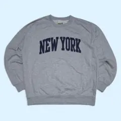 NEW YORK ニューヨーク スウェット トレーナー ビッグロゴ刺繍 XL