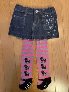 ★babyGAP★ベビーギャップ★デニムスカート80サイズ♡タイツセット♡