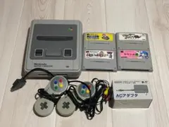 任天堂 スーパーファミコン 本体 ソフト4本 ACアダプタセット