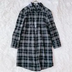 ルスーク ロングシャツ チェック 七分袖（36）ロールアップ可 綿混のサムネイル