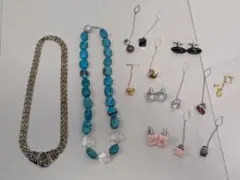 【遺品整理】アクセサリー、ボタンピン等17点セット