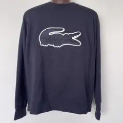 LACOSTEビッグクロックエンブレムクルーネックスウェット L