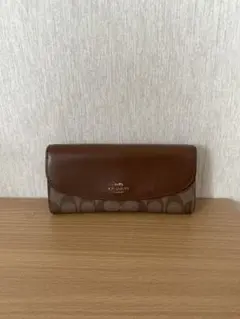 【かんちゃん様専用】Coach ロゴ入り長財布 &カードケース　セットブラウン