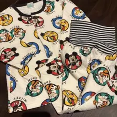 ディズニー ミッキー ドナルド　グーフィー キルトパジャマ　90cm 長袖