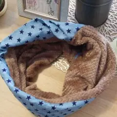 子供モコモコボアスヌード　ガーゼマフラー 　首巻き
