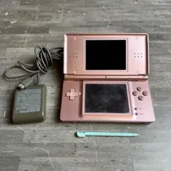 Nintendo DSlite 本体 ローズゴールド タッチペン 充電器付