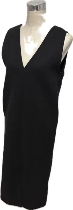 ユアーズ　ノースリーブロングワンピース ブラック M