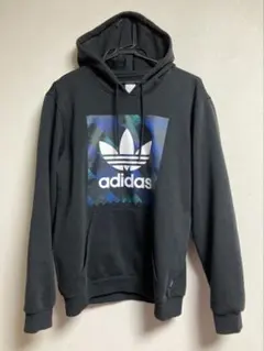 【美品】adidas フード付きパーカー ブラック　Mサイズ　裏起毛